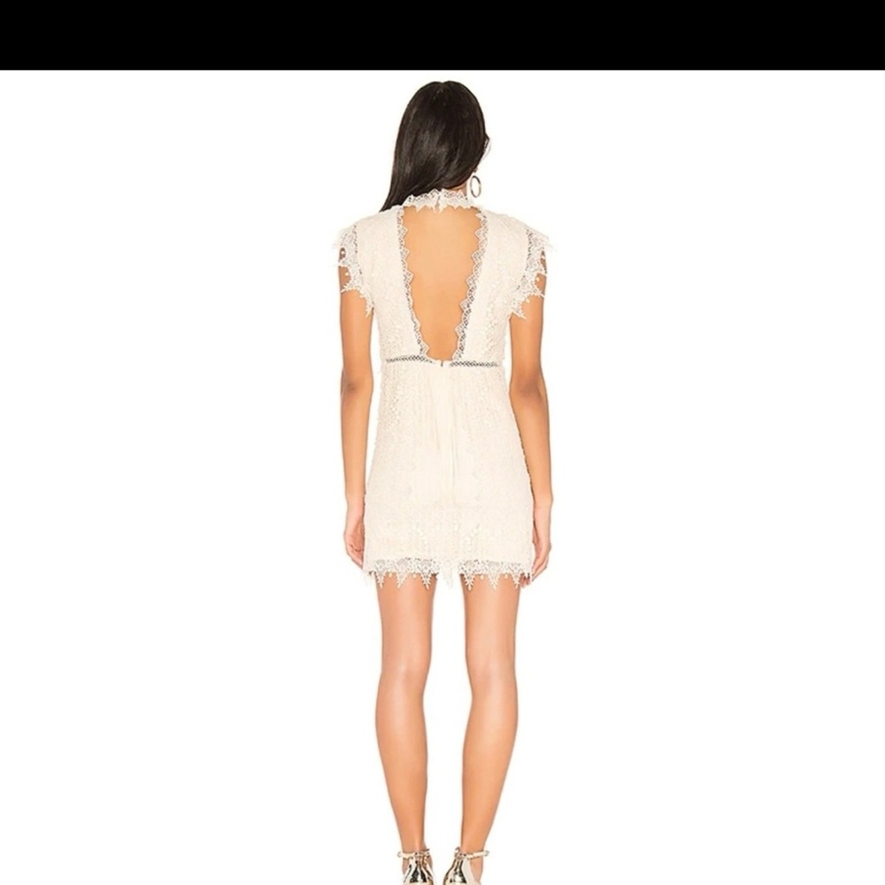 Free People Honey Mini Lined Dress ECRU Cream Lace NWT Fairy Whimsical 0 - Picture 4 of 16